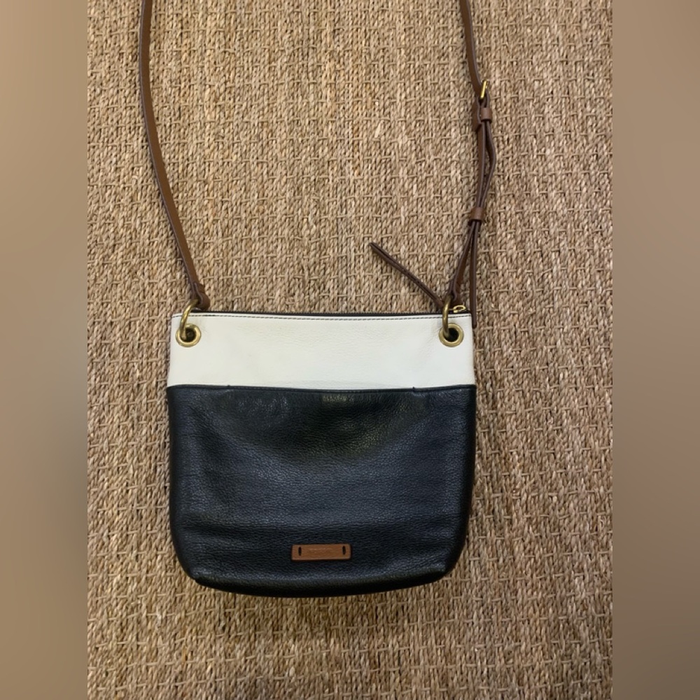 Fossil Black and White Crossbody Purse